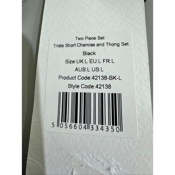 Bluebella NWT 2 Pc. Trista Short Chemise & Set Black Large - Picture 8 of 8